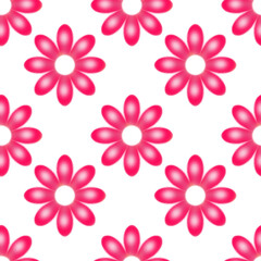 seamless floral pattern 3D in pink color 