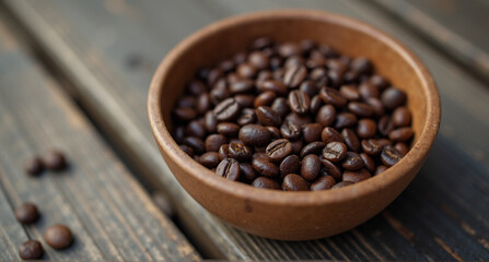 Fototapeta premium coffee beans in a bowl