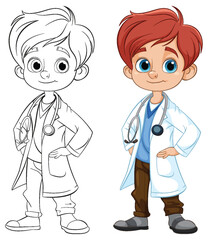 Cartoon Doctor Character Illustration