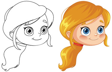 Smiling Girl with Ponytail