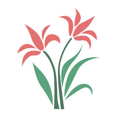 imple Floral Vector Illustrations for Design Use