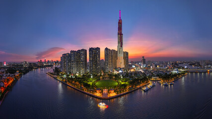 Sunset in Ho Chi Minh City, Vietnam. Photo taken on 2nd September, 2024.