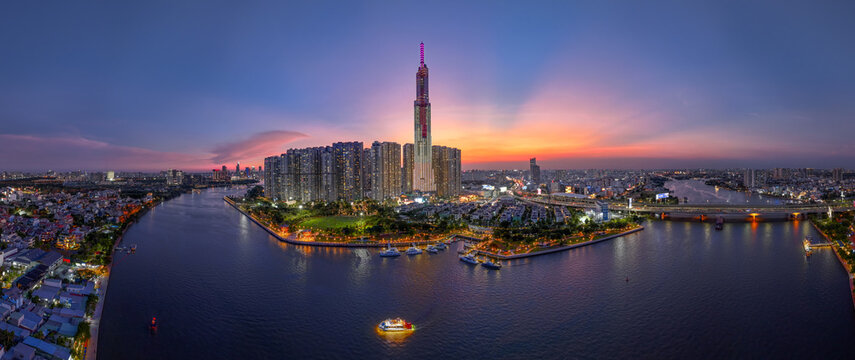 Sunset in Ho Chi Minh City, Vietnam. Photo taken on 2nd September, 2024.