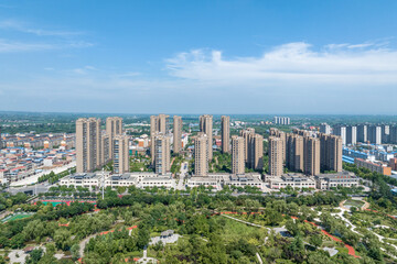 Fototapeta premium view of city,named yuncheng,shanxi