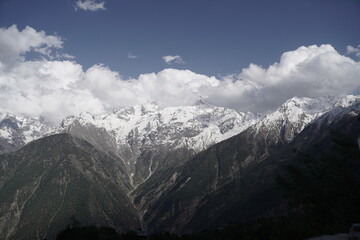 Kinnaur Kailash at dusk, Kalpa, Kinnaur district, Himachal Pradesh, Himalayas, India