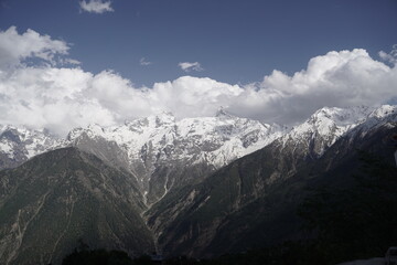 Kinnaur Kailash at dusk, Kalpa, Kinnaur district, Himachal Pradesh, Himalayas, India