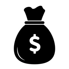 Money bag, moneybag icon finance concept for graphic design, logo, web site, social media, mobile app, ui illustration