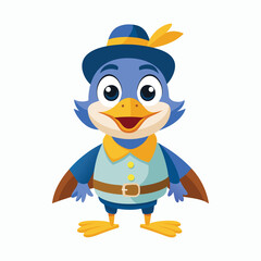 vector funny duck illustration