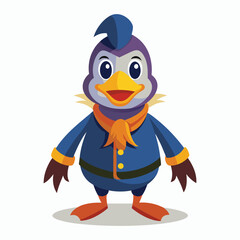 vector funny duck illustration