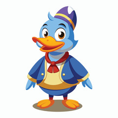 vector funny duck illustration