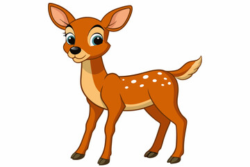Cute deer cartoon vector illustration