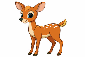 Cute deer cartoon vector illustration