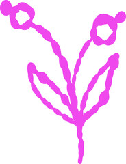 Doodle Flower Buds Illustration