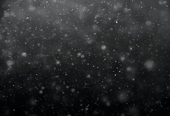 Obraz premium Detailed Snowfall Overlay Image Isolated on Black Background Perfect for Dynamic Visual Effects