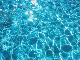 Obraz premium Crystal clear water glistens in bright sunlight, creating a tranquil and refreshing atmosphere.
