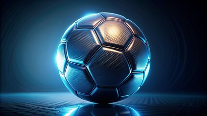 Naklejka premium Futuristic abstract soccer ball with rendering, Futuristic, abstract, soccer, ball,rendering, technology, digital