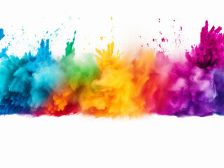 colorful rainbow holi paint color powder explosion