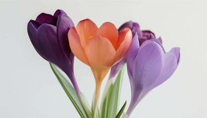 Colorful Tulips in a Vase