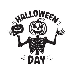 halloween Day typography vector design