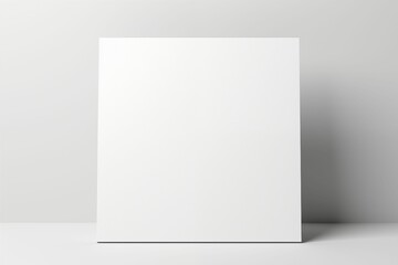 Fototapeta premium empty square photo mockup isolated on white wall. Generative ai