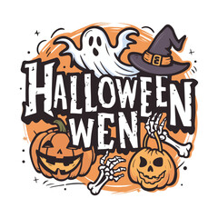 halloween Day typography vector design