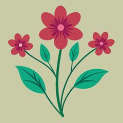 spring flowers floral patter vector illustration