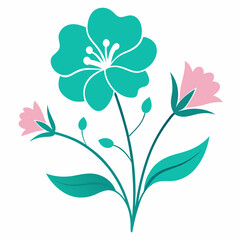 spring flowers floral patter vector illustration