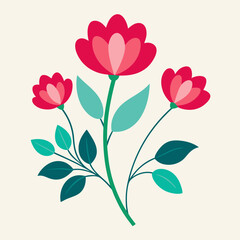 spring flowers floral patter vector illustration