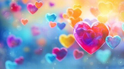 Colorful love blurred background