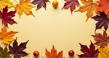 Fototapeta premium autumn leaves border