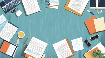 Chapter 11 bankruptcy flat design, top view, business reorganization theme, water color, vivid