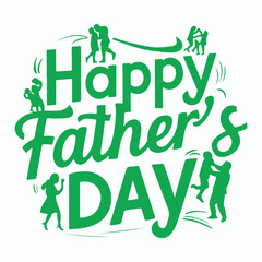 happy fathers day stylish typography vector