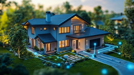 Embracing the Future of Smart Homes. Automation for a more convenient lifestyle concept