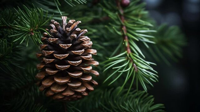 pine cones on a tree