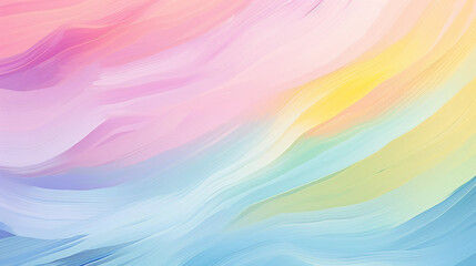 Cute pastel rainbow brush strokes art background