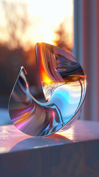 curved paraboloid shape 3d render