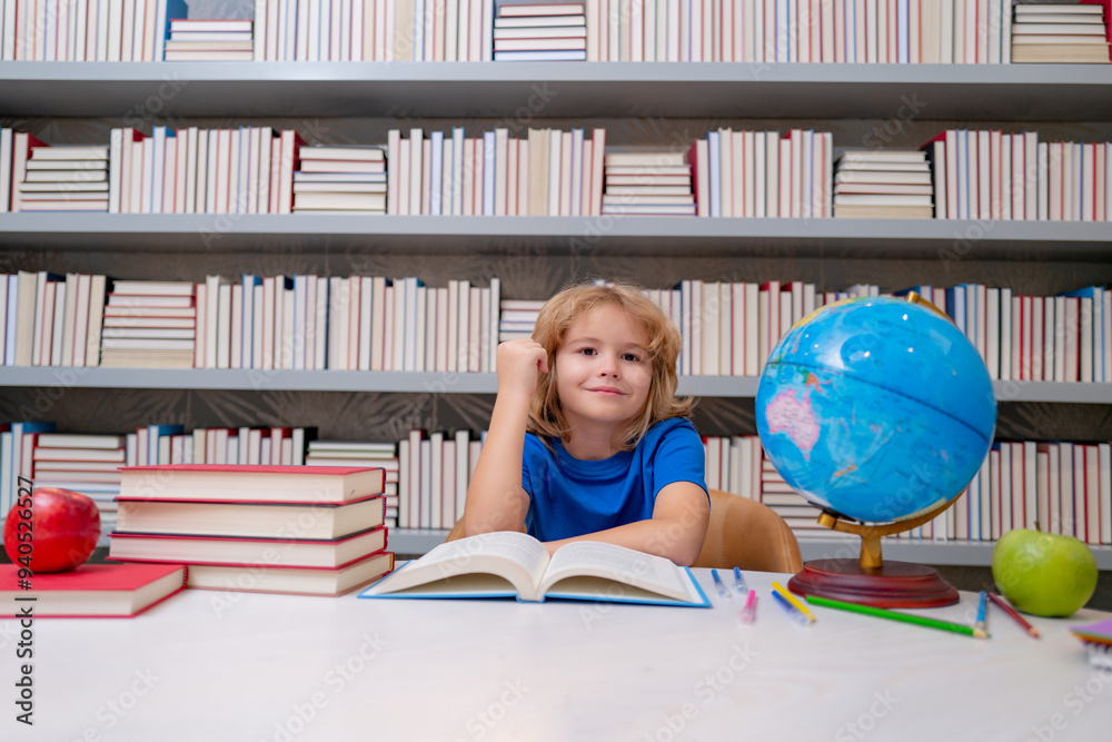 Poster school and students in classroom. education kids. child pupil student in the school class. studying 