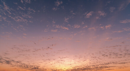 Panoramic view of sunset golden and blue sky nature background.
Colorful dramatic sky with cloud at sunset.Sky background.Sky with clouds at sunset.