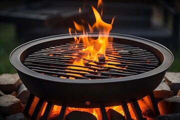 grill on the fire