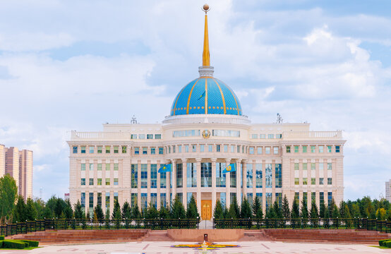 Nur-Sultan, Kazakhstan - July 29, 2024: White House of Government Akorda, Astana city