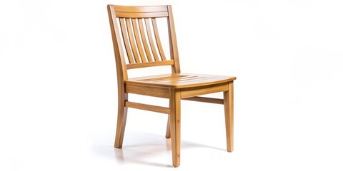 Wooden Chair Isolated on White Background, Furniture, Interior Design, Wooden chair