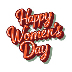 happy Women's day stylish typography