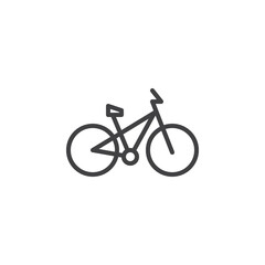 Fototapeta premium Bicycle line icon