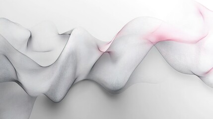 Obraz premium Abstract Wavy Lines in Pink and Grey
