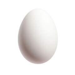 A pristine white egg on a clean background, symbolizing purity, freshness, and the beginning of new life. Isolated on transparent background.