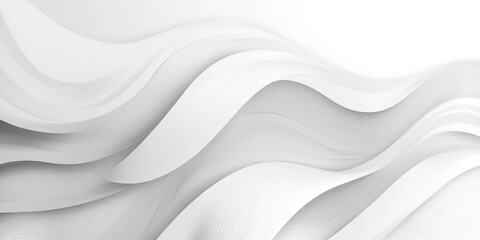 Obraz premium Abstract White Wavy Lines with Depth and Texture