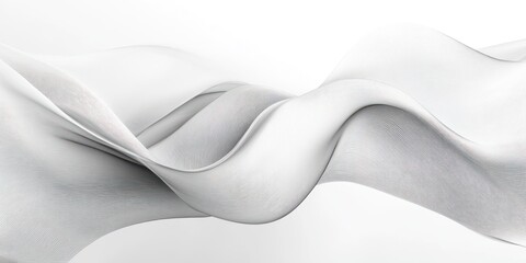 Obraz premium Abstract White Wave with Fine Lines