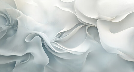 Obraz premium An abstract painting that is predominantly white in color with slight variations in texture and color tones.