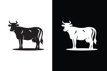 Cow template vector logo. Cow logo icon design vector illustration