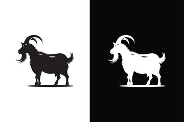 Simple goat icon illustration vector. silhouette of a goat